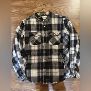 YesEyeSee Black and White Plaid Button-Up Jacket